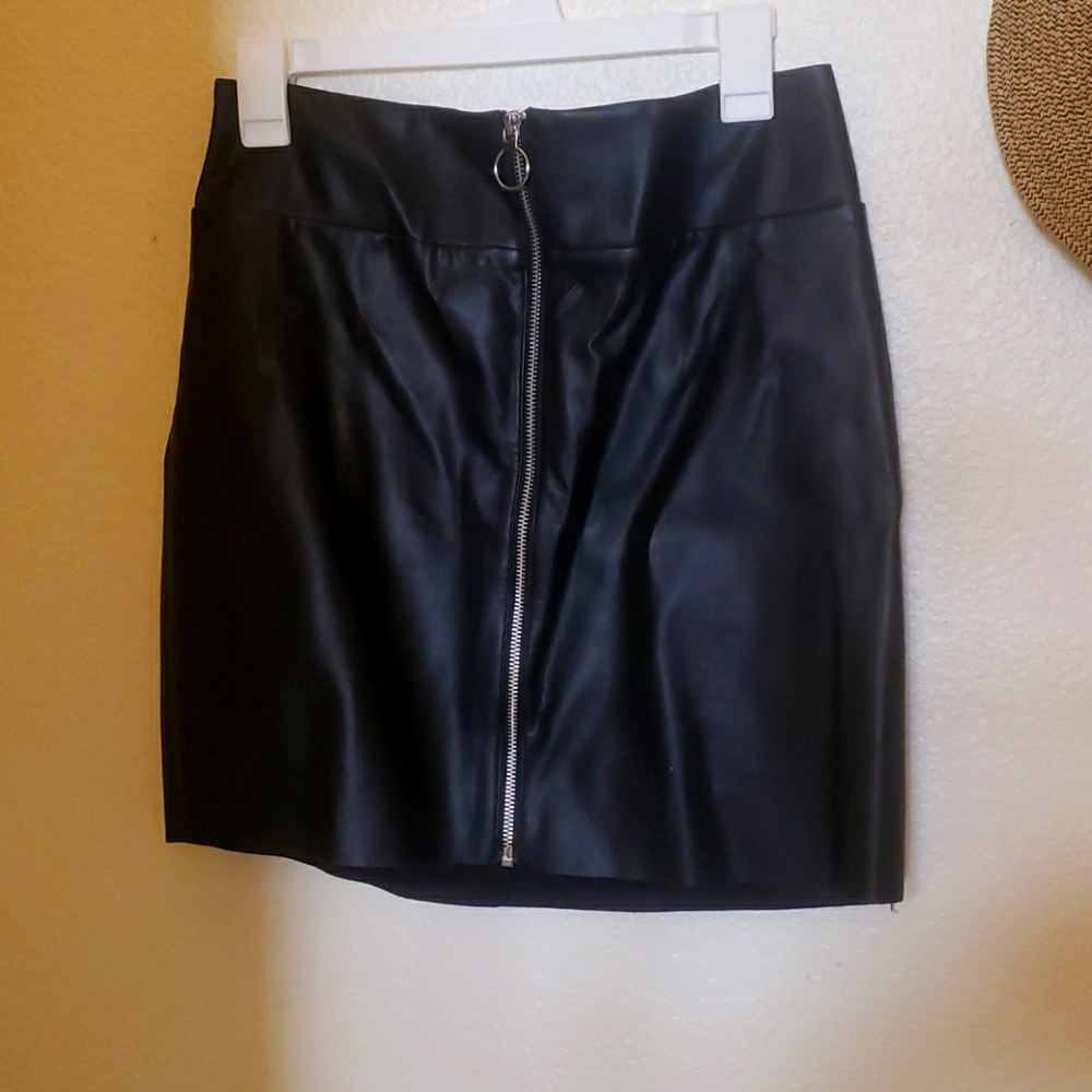 Express black high waisted skirt with zipper